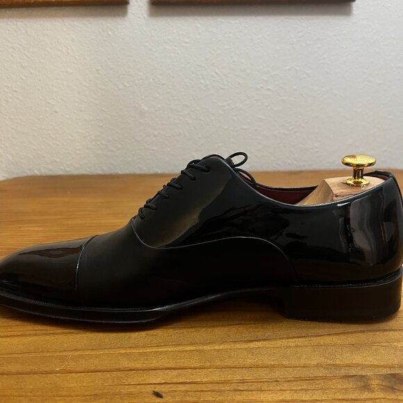 Magnanni Cesar Black Cap Toe Oxfords Leather Dress Shoe Size 10 USED ONCE main image 9